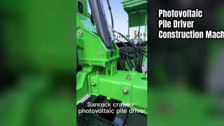 Trình điều khiển cọc quang điện Máy móc xây dựng lan can đường cao tốc Máy đóng cọc bánh xích