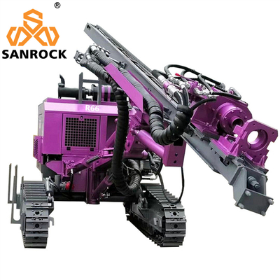 Máy khoan bề mặt khai thác mỏ DTH khoan giật tốc độ xoay 180r / min Crawler khoan giật