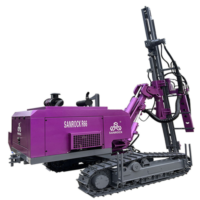 Máy khoan bề mặt khai thác mỏ DTH khoan giật tốc độ xoay 180r / min Crawler khoan giật