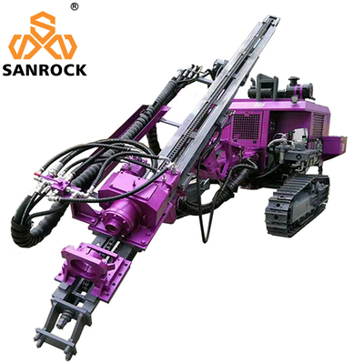 Máy khoan bề mặt khai thác mỏ DTH khoan giật tốc độ xoay 180r / min Crawler khoan giật