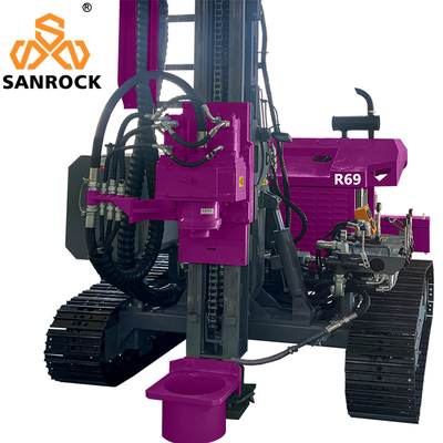 Máy điều khiển đống năng lượng mặt trời Photovoltaic Hydraulic Pile Drilling Rig Ground Screw Pile Driver