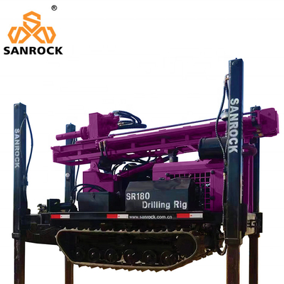 Thiết bị khoan giếng nước thủy lực Máy khoan giếng nước di động sâu 180m