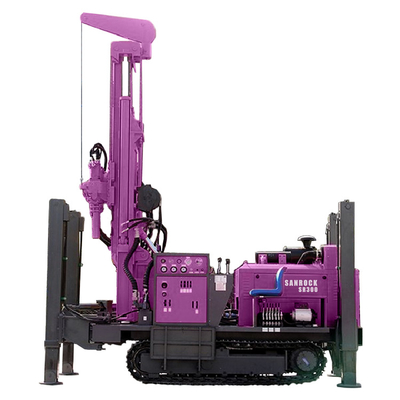 Máy khoan giếng bánh xích thủy lực Máy khoan giếng nước Độ sâu 400m Máy khoan nước di động