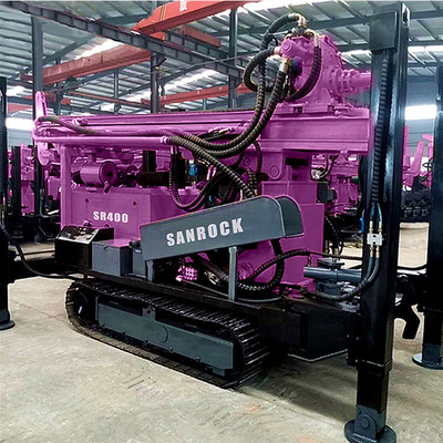 Máy khoan giếng bánh xích thủy lực Máy khoan giếng nước Độ sâu 400m Máy khoan nước di động