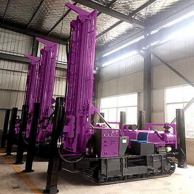 Máy khoan giếng bánh xích thủy lực Máy khoan giếng nước Độ sâu 400m Máy khoan nước di động