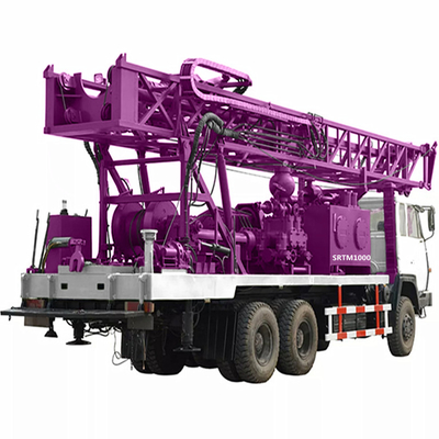 Xe tải lỗ khoan quay gắn giàn khoan giếng nước giàn khoan nước thủy lực đầy đủ