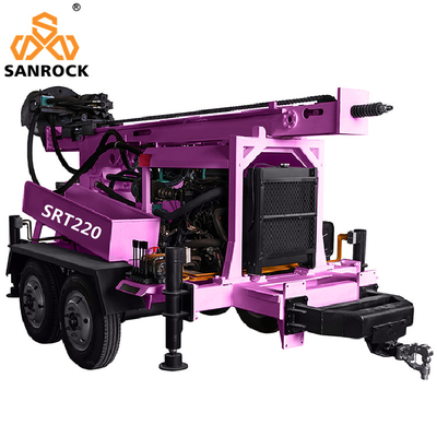 Ứng xe gắn nước khoan khoan giàn khoan thủy lực lỗ khoan sâu thiết bị khoan giàn