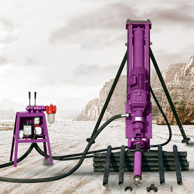 Hydraulic Deep Rock Borehole Drilling Rig Máy khoan khai thác khí nén di động
