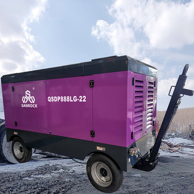 Máy nén không khí vít động cơ Diesel Power 194kw Vít động cơ máy nén không khí máy nén không khí di động để bán