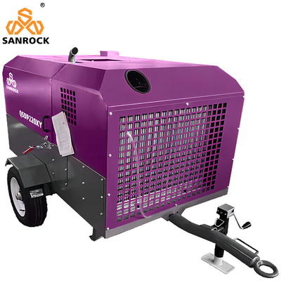 Khối thợ mỏ Diesel máy nén không khí vít máy nén không khí loại vít quay công nghiệp di động