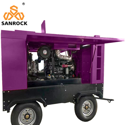 Khai thác dầu diesel Rotary vít máy nén không khí áp suất cao máy di động