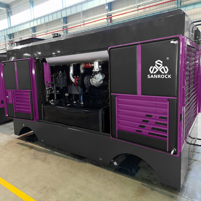 Ứng dụng đa năng 3500kg Máy nén không khí vít diesel di động