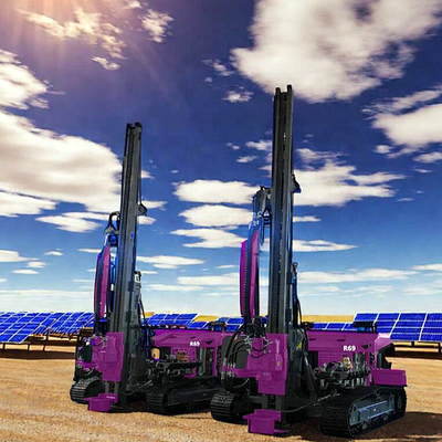 Máy lái đống năng lượng mặt trời Diesel Đường cao tốc Guardrail Đống lái xe Rig Vít Đống lái xe