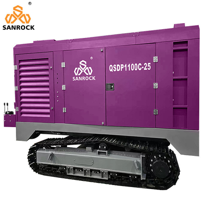 Thép Crawler máy nén không khí Máy khai thác vít máy nén không khí Diesel máy nén không khí