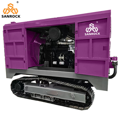 Thép Crawler máy nén không khí Máy khai thác vít máy nén không khí Diesel máy nén không khí