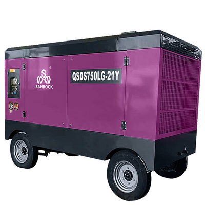 Máy nén không khí cao áp Diesel vít máy di động