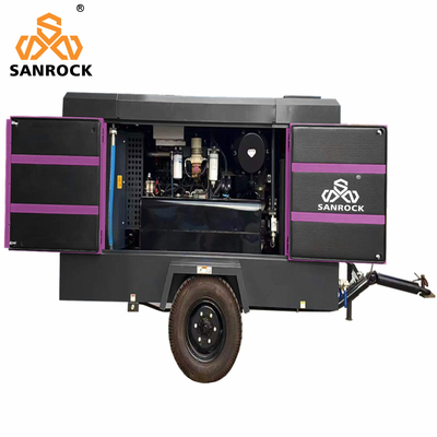 1750/1300rpm Max Working/Idle Speed Máy nén khí diesel áp suất cao cho khai thác mỏ