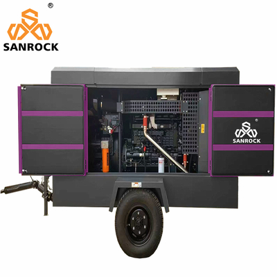 1750/1300rpm Max Working/Idle Speed Máy nén khí diesel áp suất cao cho khai thác mỏ