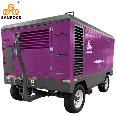 Máy nén khí vít chạy bằng động cơ diesel áp suất cao Máy nén khí vít khai thác mỏ di động