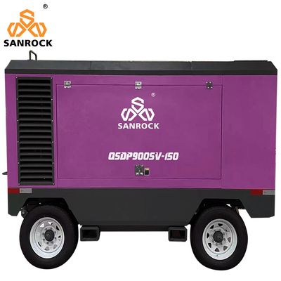 Máy nén khí vít chạy bằng động cơ diesel áp suất cao Máy nén khí vít khai thác mỏ di động