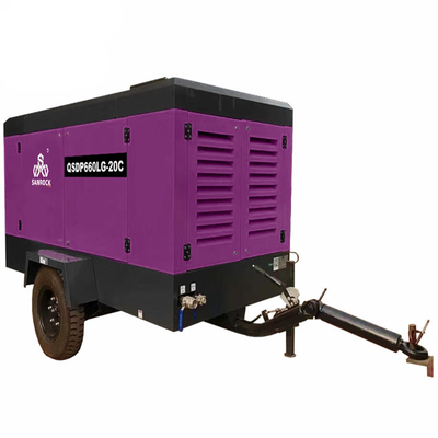 G2*1 G3/4*1 Outlet Valve Mining Rotary Screw Air Compressor với động cơ diesel Cummins