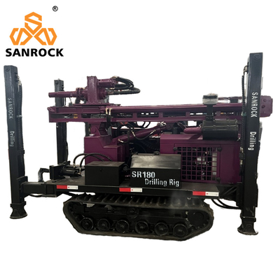 Thiết bị khoan giếng nước thủy lực Máy khoan giếng nước di động sâu 180m