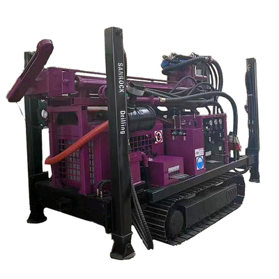 Độ sâu khoan 180m Máy khoan giếng nước thủy lực với hiệu quả khoan cao