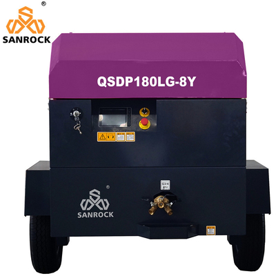 Khối thợ mỏ Diesel máy nén không khí vít máy nén không khí loại vít quay công nghiệp di động