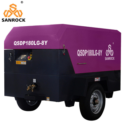 Khối thợ mỏ Diesel máy nén không khí vít máy nén không khí loại vít quay công nghiệp di động