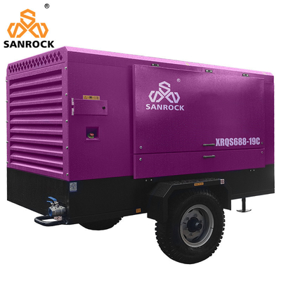 G2*1 G3/4*1 Outlet Valve Mining Rotary Screw Air Compressor với động cơ diesel Cummins