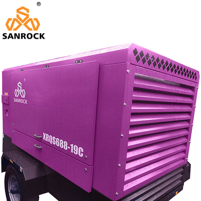 G2*1 G3/4*1 Outlet Valve Mining Rotary Screw Air Compressor với động cơ diesel Cummins