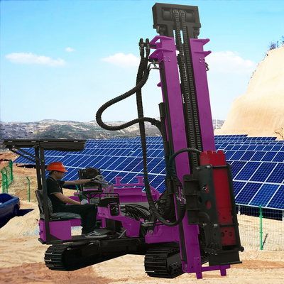 Máy điều khiển đống đa chức năng Máy điều khiển đống mặt trời di động Máy đập đống mặt đất Đòi lái đống bán