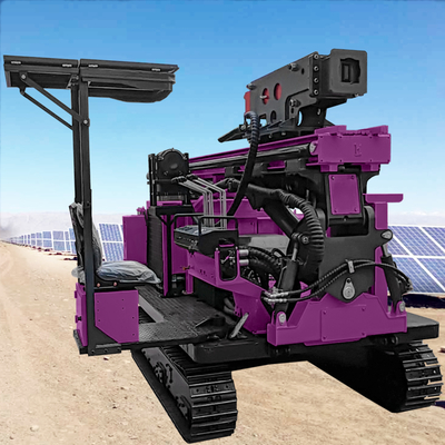Máy điều khiển đống đa chức năng Máy điều khiển đống mặt trời di động Máy đập đống mặt đất Đòi lái đống bán