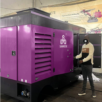 35m3/min SANROCK Máy nén không khí vít di động Máy khai thác mỏ Máy nén không khí vít trực tiếp Động