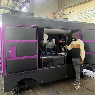 Máy nén không khí vít quay di động cho khai thác mỏ 22bar Nguồn năng lượng diesel
