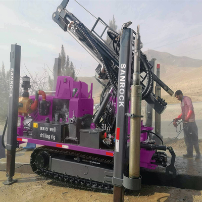 Lực nâng 15T Crawler nước giếng khoan giếng thủy lực máy khoan giếng với động cơ Yuchai