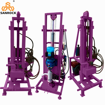Máy khoan giếng nước được gắn trên xe kéo thủy lực để khoan độ sâu 120m và công suất 200 kg