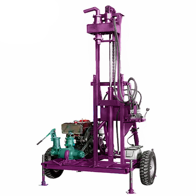 Máy khoan giếng nước được gắn trên xe kéo 120m sâu Máy khoan giếng nước di động