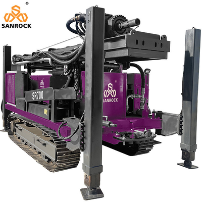 Máy khoan giếng nước sâu 700m Máy khoan giếng thủy lực Máy máy CUMMINS Động cơ di động