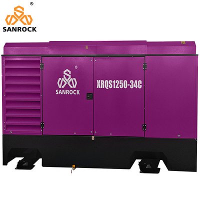 35m3/min SANROCK Máy nén không khí vít di động Máy khai thác mỏ Máy nén không khí vít trực tiếp Động