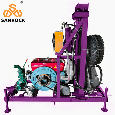 Máy khoan giếng nước gắn trên xe kéo Tốc độ xoay 60r / phút Máy khoan giếng nước cầm tay thủy lực