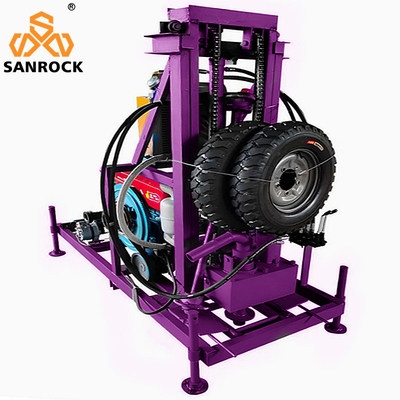 Máy khoan giếng nước di động Sức mạnh 22HP Máy khoan thủy lực Máy khoan giếng nước sâu