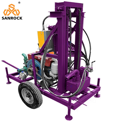 Máy khoan giếng nước gắn trên xe kéo Tốc độ xoay 60r / phút Máy khoan giếng nước cầm tay thủy lực