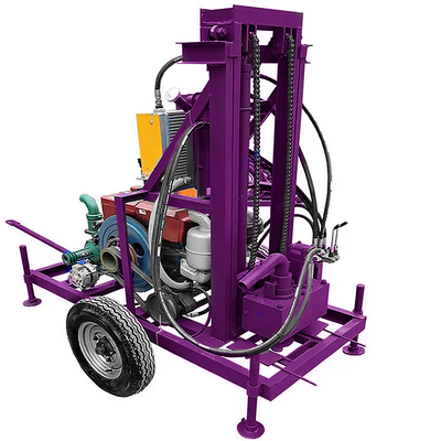 Máy khoan giếng nước di động Sức mạnh 22HP Máy khoan thủy lực Máy khoan giếng nước sâu