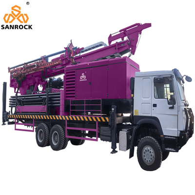 Máy khoan giếng nước thủy lực Lực nâng 22T / 25T / 47T / 57T Máy khoan RC gắn trên xe tải