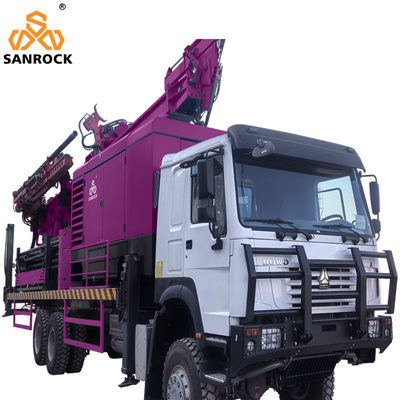 Truck gắn trên nước giếng khoan 132KW Diesel tuần hoàn ngược máy khoan lỗ khoan