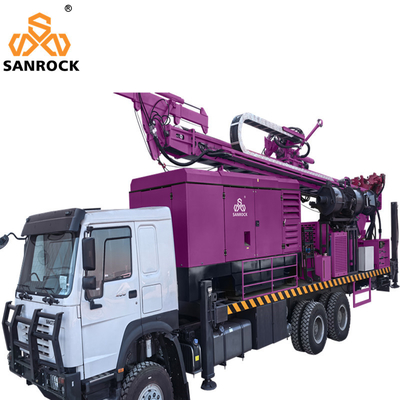 Truck gắn khoan khoan với bùn bơm nước máy khoan giếng xoay ngược lưu thông khoan
