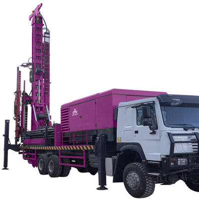 Truck gắn trên nước giếng khoan 132KW Diesel tuần hoàn ngược máy khoan lỗ khoan