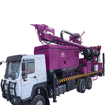 Máy khoan giếng nước thủy lực Lực nâng 22T / 25T / 47T / 57T Máy khoan RC gắn trên xe tải