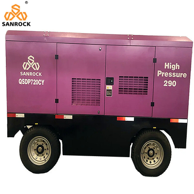 Máy nén không khí vít áp suất làm việc 20bar Máy nén không khí diesel loại vít Máy nén không khí di động
